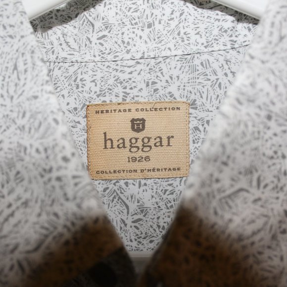 HAGGAR BUTTON DOWN LONG SLEEVE SHIRT - Picture 6 of 6